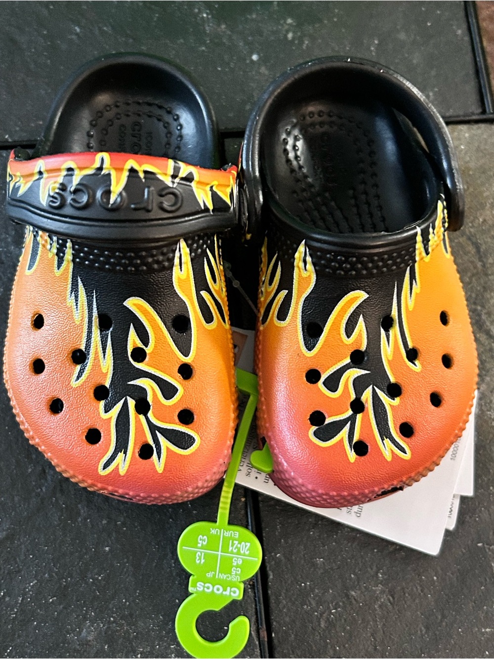 Crocs Shoes Flames Size 5c New
